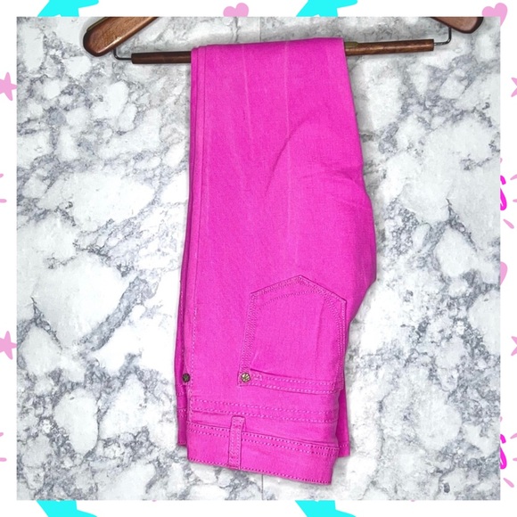 Hot Kiss Lily Skinny Hot Pink Y2K Denim Jeans Juniors 3 - Picture 1 of 9